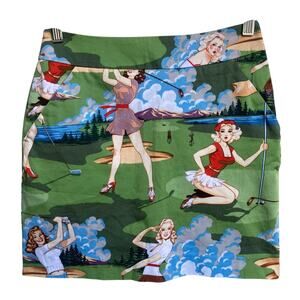 LOUDMOUTH LADIES GOLF | 'Birds of Paradise' Novelty Print Golf Skort Skirt 0
